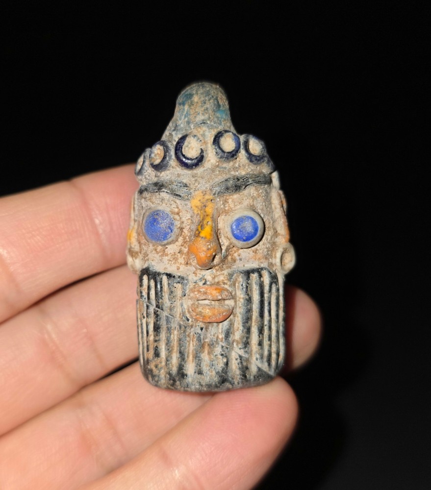 Ancient Beautiful Phoenician Glass Bead – Punic Core-Formed Pendant, Necklace