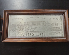 Norway Oslo Wood Serving Tray Souvenir Handles Home Decor Collectible Decorative