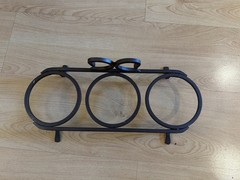 VTG Planter Flower Stand small Pot Holder Rack wrought iron decorative scrolls