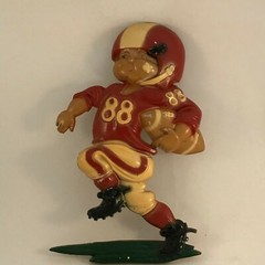 3 Vintage 1976 Homco Cast Aluminum Football Players Wall Decor Hangers On Back