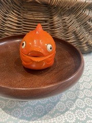 Hummel Goebel West Germany Orange Fish Salt Dish Jam Condiment Dish S1 Goldfish