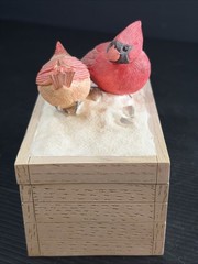 Hallmark Marjolein Bastin Nature’s Sketchbook Cardinal Birds Trinket Box 1990s