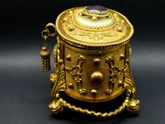 ART NOUVEAU Antique Jewellery Trinket Casket Box Napoleon III Style Gilt Ormolu