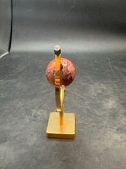 Vintage Brecciated Jasper Stone Calliper Armillary Small Celestial Figurine