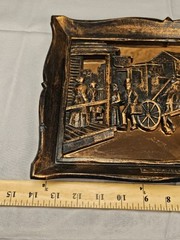 Vintage 1970’s Coppercraft Guild Wall Decor – Traveler’s Rest14x9″