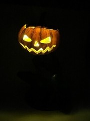 Neil Eyre Designs Halloween horror pumpkin head face Swamp Skull Lantern Box Pot