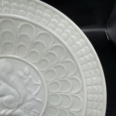 Belleek Christmas 9inch Plate Dish Fine Porcelain 1981 Red Squirrel Ireland VTG
