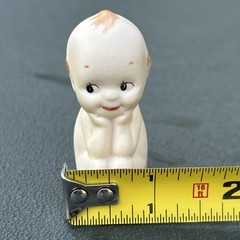 Kewpie Doll with Blue Wings Porcelain Sitting Figurine 2.25″- Unknown Marking