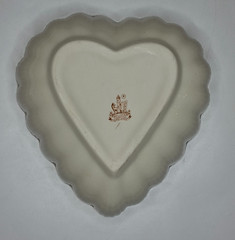Belleek Heart Dish with Claddagh Image in Center 1980-1993