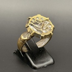 Ancient near eastern Roman Ring bronze ring with engraved bezel Size 7 Ring