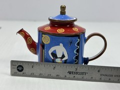 Charlotte Di Vita Bass Drummer Minature Teapot Enamel Numbered John Clementson