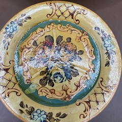 VINTAGE PAPER MACHE FLORAL COASTERS MADE IN OCCUPIED JAPAN 1940’S SET OF 8