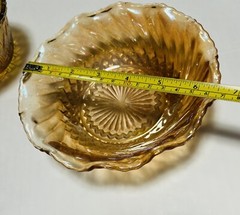 Vintage Carnival Glass Candy Dish Bowls Unbranded 6.5″
