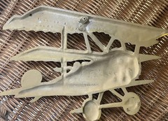Set 3 Vintage WWI Airplanes 1975 Homco Cast Metal Wall Decor Planes Excellent!