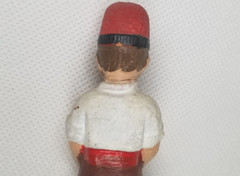 Rare Lot of 3 Polychrome Pottery Caganers using the bathroom some Signed dated