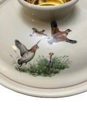 Vintage Crown Staffordshire Round Tureen Bowl Pheasants Grouse Bird Unbranded