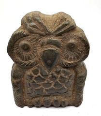 300 BC Athena Owl Ancient Greek Roman Statue Pure Stone Large Carved Artifact