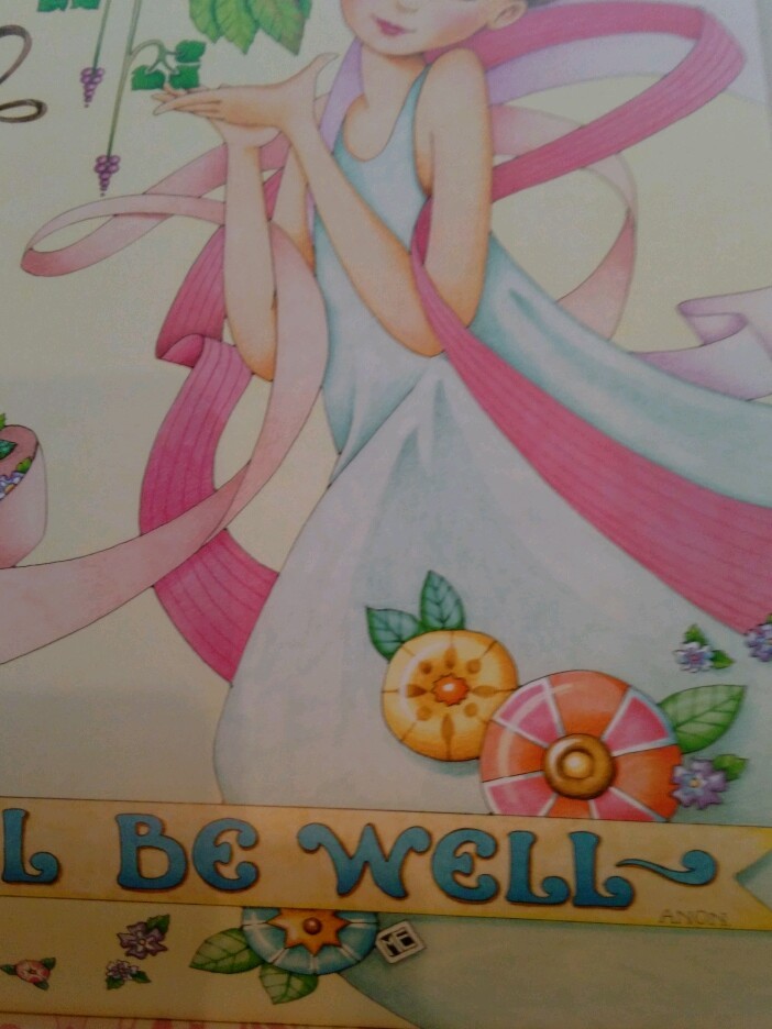 Mary Engelbreit ALL WILL BE WELL Wall Art 10 3/4″ x 13″ Unframed