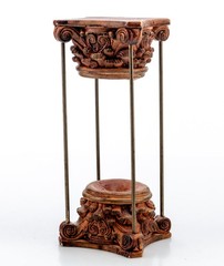 Classical Corinthian Column Display Stand 6.5x3in Resin Signed Baris 1lb Used