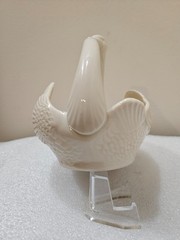 Vintage Lenox Double swan basket bowl Made in USA with gold logo