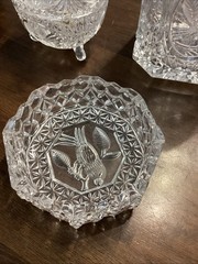 3 Set VTG HOFBAUER BYRDES Crystal Trinket Boxes Bird, W. Germany Mid-late 1900s