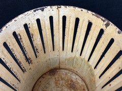 Vintage Erie Art Metal Co. Dan-Dee No. 1 Industrial Waste Basket Trash Can White
