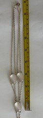 Vintage Silver Noav rhinestone station Y Necklace 18″