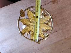 Flamingo Crystal Pedestal Bowl Dish 24KT Gold Gilt Holland Vintage Tole Roses