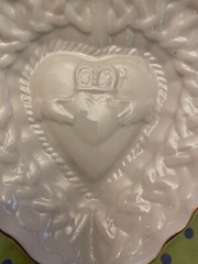 Belleek Ireland Claddagh Heart Candy/Nut/Trinket 7″ Dish 9th Blue Mark Perfect