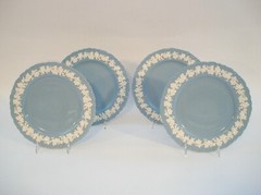 WEDGWOOD – Four Embossed Queen’s Ware Plates – United Kingdom – Circa 1950’s