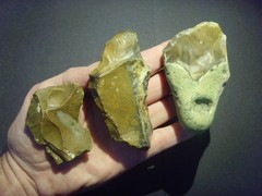 Lower Paleolithic – Three Fine Acheulean scrapers. c.450,000 BP.