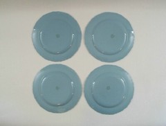 WEDGWOOD – Four Embossed Queen’s Ware Plates – United Kingdom – Circa 1950’s
