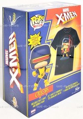 Funko POP Tees Marvel X-Men Cyclops XL T-Shirt and Glow Bobble Head Figure