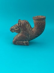 Ancient Near Eastern Jasper Stone Rhyton | Rare Collectible
