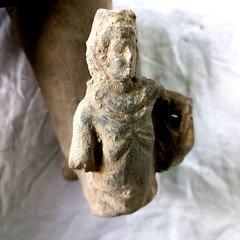 300 BC Ancient Roman Clay Terracotta Drinking Rhyton Very Rare Pottery Artifact