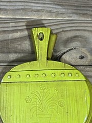 AS-IS Vtg HODA Wall Hanging Lamp Bellows Cast Aluminum Green Decor Hoda Lot 2