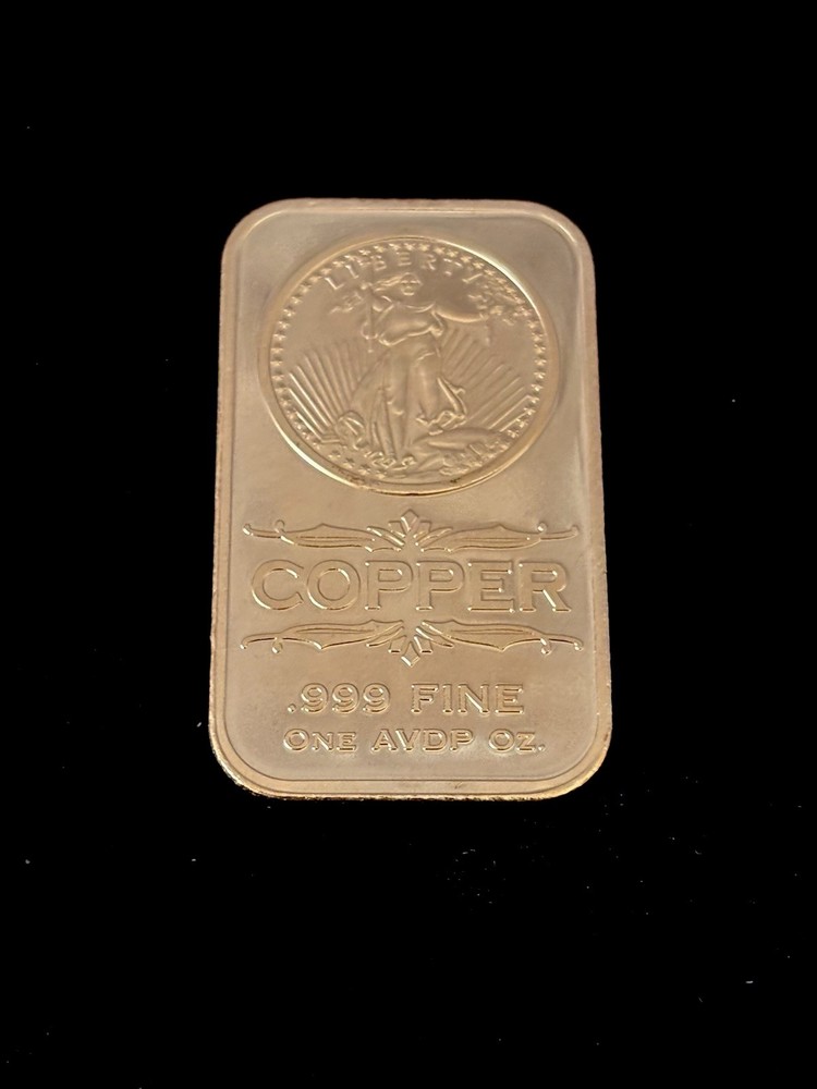 1oz .999 Fine Copper Bar “Walking Liberty”