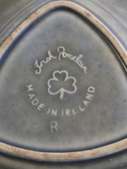 Vintage Irish Porcelain Shamrock Trinket Dish Made in Ireland Souvenir