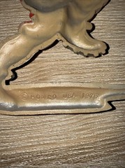 Vintage Homco Sexton 1970s Cast Aluminum Football Set of 3 Wall Hanging Plaques