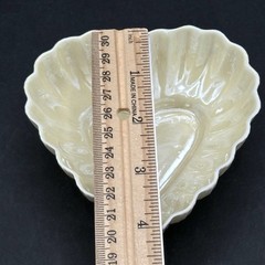 Vntg Belleek Irish Fine Parian China Porcelain Heart Dish 3rd Mark 1926-1946