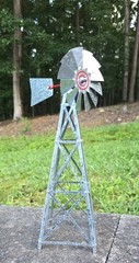 VTG Farm Windmill Display Model 17″ Galvanized Steel Rotating Wind Mill Decor