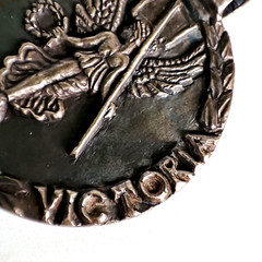 29-27 BC Ancient Roman Legionary SILVER Pendant Depicting High Detailed Victoria