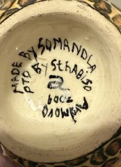 Somandla & Sthabiso signed 2009 Ardmore — rare upside-down giraffe teapot