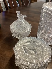 3 Set VTG HOFBAUER BYRDES Crystal Trinket Boxes Bird, W. Germany Mid-late 1900s