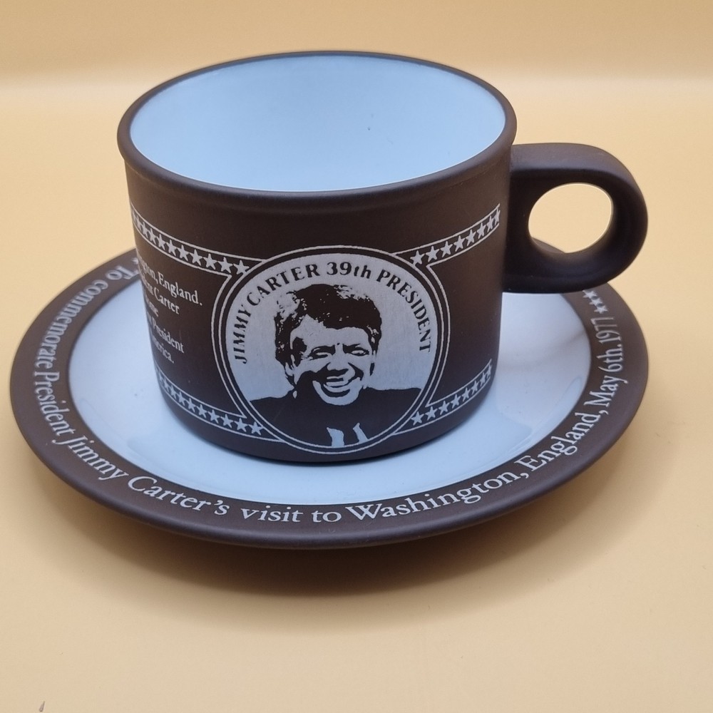 Hornsea Cup U.S President Jimmy Carter 1977 Visit Washington VGC