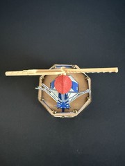 VINTAGE WOOD & HARD PLASTIC BLUE HAND-CRAFTED WINDMILL – MADE IN HOLLAND