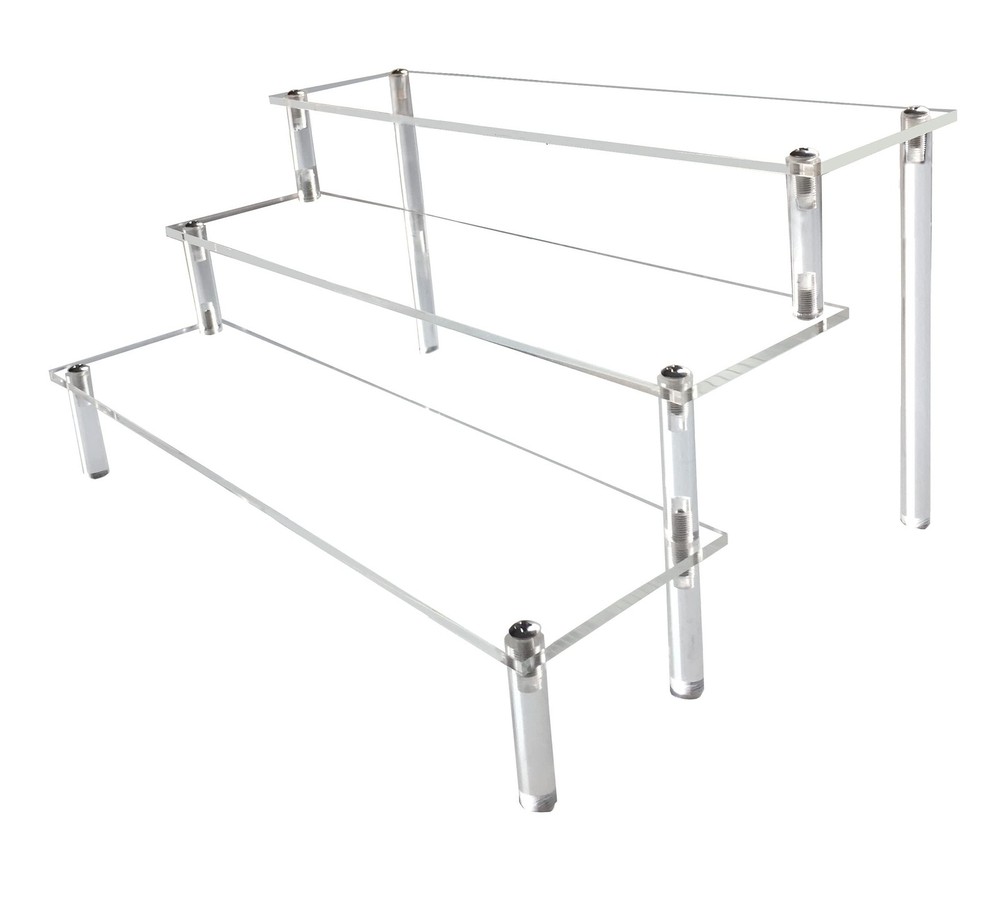 AZEAM Acrylic Riser,Clear Display Risers Stand Perfume Organizer clear