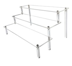 AZEAM Acrylic Riser,Clear Display Risers Stand Perfume Organizer clear