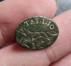 Rare Tallio Cufflink Fox Hunting Georgian Detecting Find Antique 1700s 18thc
