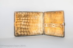 1910 Edwardian Cigarette/Business Cards Holder. Silverpalted